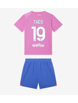 Billige AC Milan Theo Hernandez #19 Tredjedraktsett Barn 2023-24 Kortermet (+ Korte bukser)